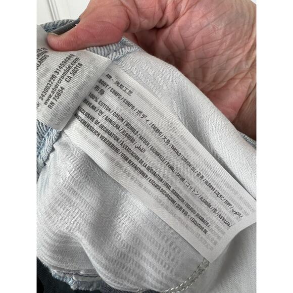 Hollister Patchwork Denim Jean Mini Skirt Size 13 31W Y2K Frayed Hem High Rise - Picture 5 of 7